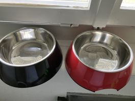 Hundeschale Hunter rot und schwarz Set neu