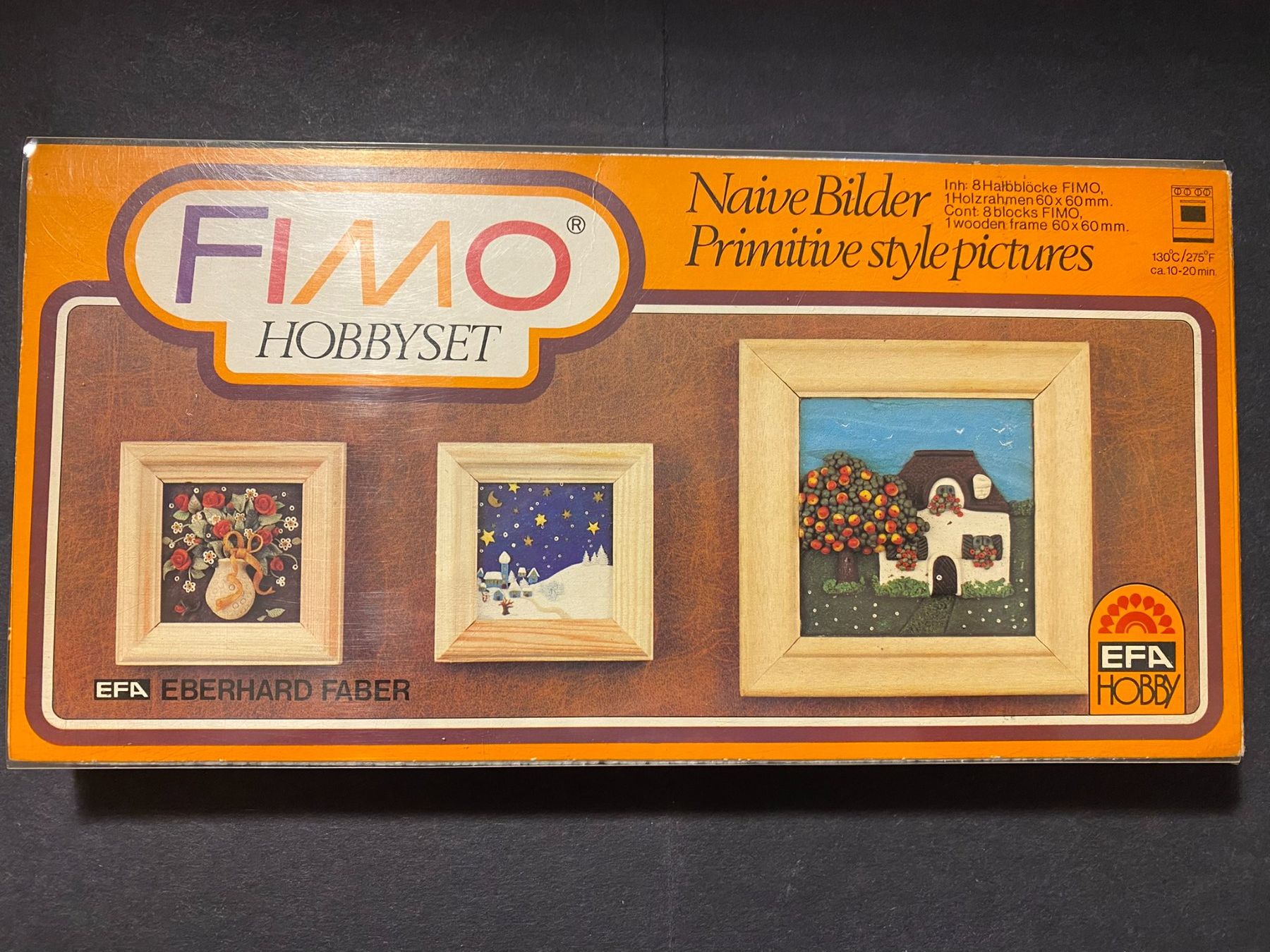 Materiale per modellare: FIMO Hobbyset Modelliermasse 8 Halbblöcke + Bilderrahmen – Nuovo e nell'imballaggio originale da Spiez venduto da Mlandcruiser
