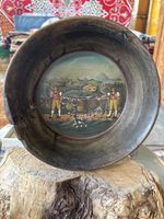 Antike Topf mit Uhr Alte Malerei aus Appenzell