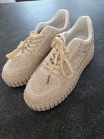Damen Sneaker beige mit Strasssteinen Grösse 40 neu
