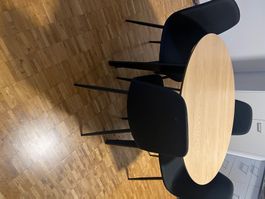 Esszimmertisch rund mit 4 Stühlen – Guter Zustand