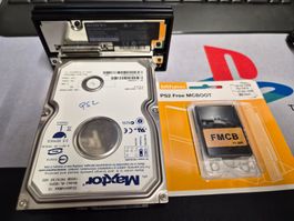 Sony PS2 Netzwerkadapter mit HDD und Free MCBoot Karte