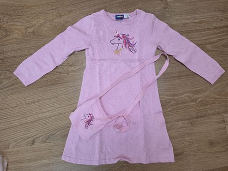 Robe Lupilu rose motif licorne avec sac taille 110/116