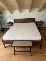 Dunkles Nussbaum Bett (HASENA)