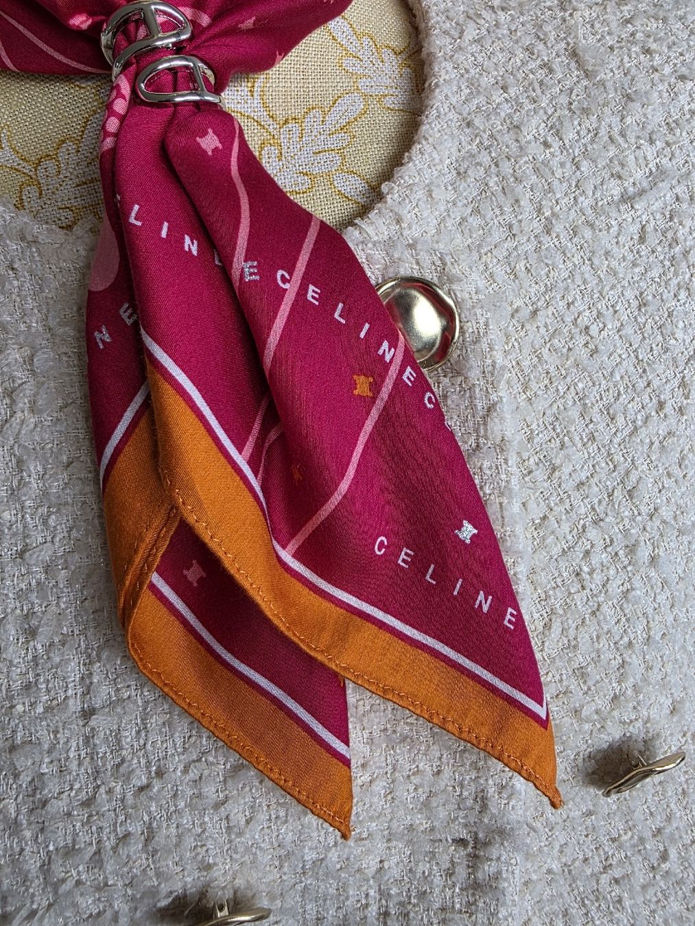 Celine Foulard & Sciarpe: Céline Baumwolltuch 50 × 50 cm – Nuovo (secondo la descrizione) da Zürich venduto da LIMAR 5