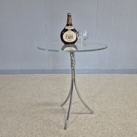 Design Chrom Glas Beistelltisch Coffee-Table
