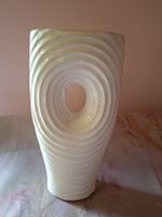 neu: dekorative Vase creme, Keramik, moderner Stil