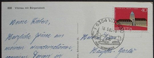 Cartoline postali: VITZNAU mit Bürgenstock – Usato da Jona venduto da philajona 1