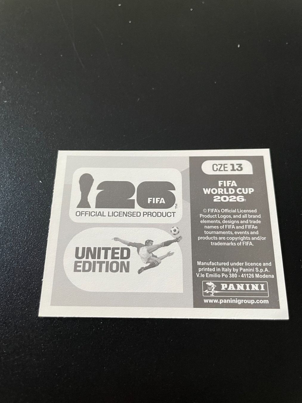 Panini Carte collezionabili: FIFA WM 2026 Sticker CZE 13 – Usato da Fahrwangen venduto da Venez 1