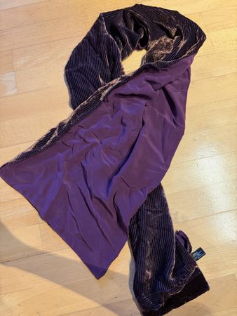 Vintage Gucci Schal Seide zweiseitig lila braun neuwertig