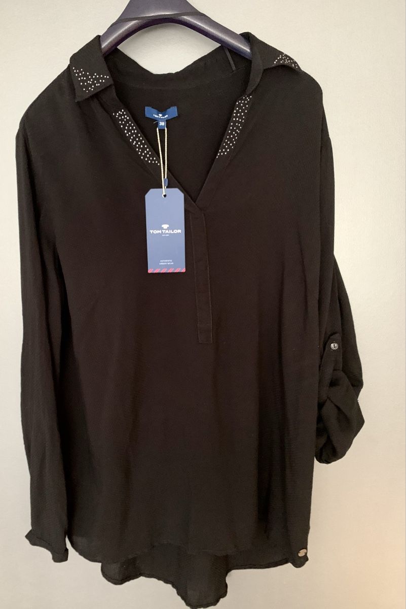 Tom Tailor Blusen: Black shirt Tom Tailor (38) – Neu und originalverpackt aus Zürich von Zurich.Seefeld