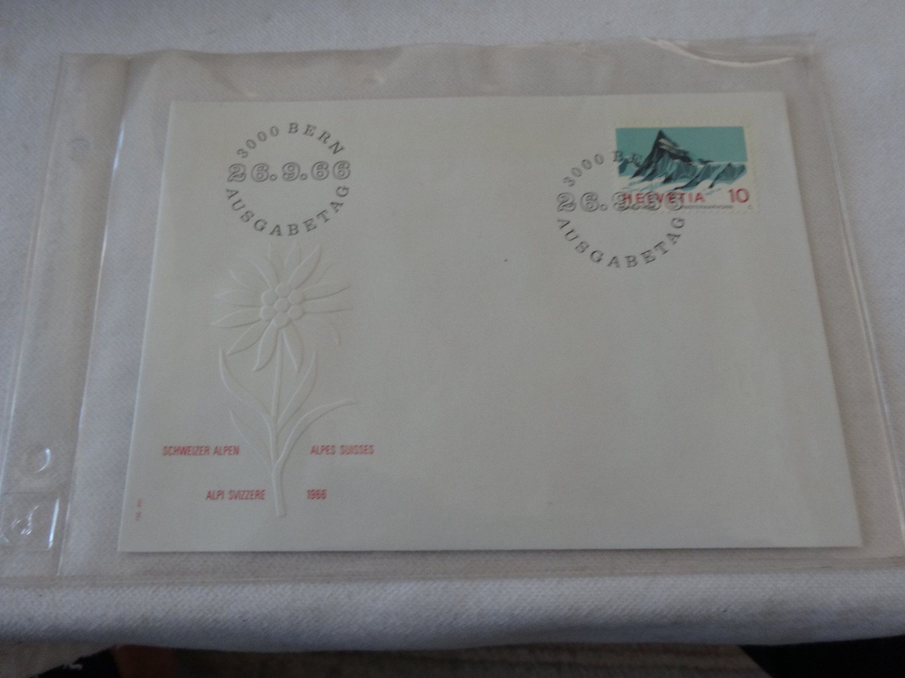 Alle Briefmarken: Sonderbrief Schweizer Alpen 26.9.1966 Bern – Gebraucht aus Neerach von jenny062