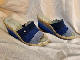 Mules à talon cuir bleu Couleur Pourpre EU 36 - 37