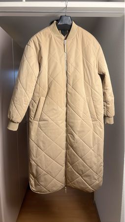 Vero ModLanger Steppmantel beige Grösse M 
