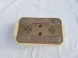 Vintage Plattenwärmer mit Kerzen aus den 1960er Jahren