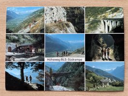 Ansichtskarte Höhenweg Lötschberg Südrampe Wallis frankiert