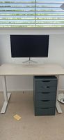 Home Office Ikea Table and Drawers