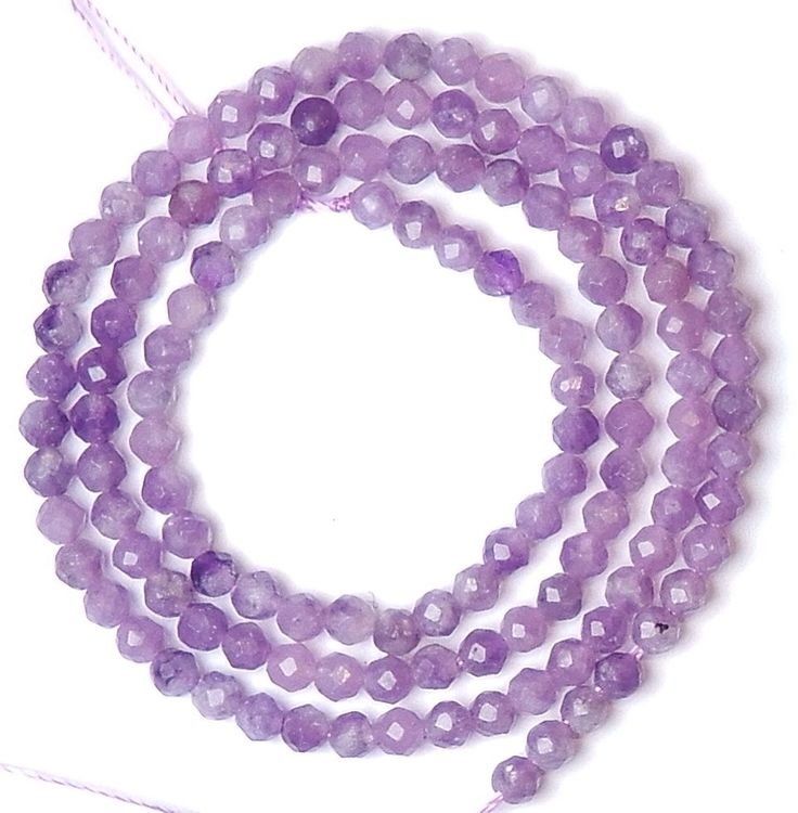 Catenine: 1 Strang echte rare Anhydrit Perlen 3 mm facettiert – Nuovo (secondo la descrizione) da Müllheim Dorf venduto da GUENI01
