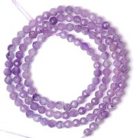1 Strang echte rare Anhydrit Perlen 3 mm facettiert