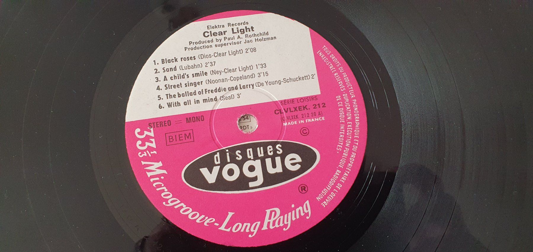 Dischi in vinile: CLEAR LIGHT, Same, Original French 1967 LP, MINT-! – Usato da Kreuzlingen venduto da Cdschlumpf 2