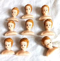 Wax Deko Damenbüsten für Bastelarbeiten 9 Stück