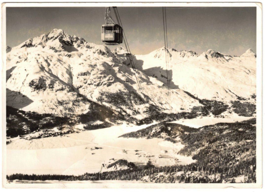 Ansichtskarten: Silvaplana - Luftseilbahn Corvatsch – Gebraucht aus Binningen von Mountainrider