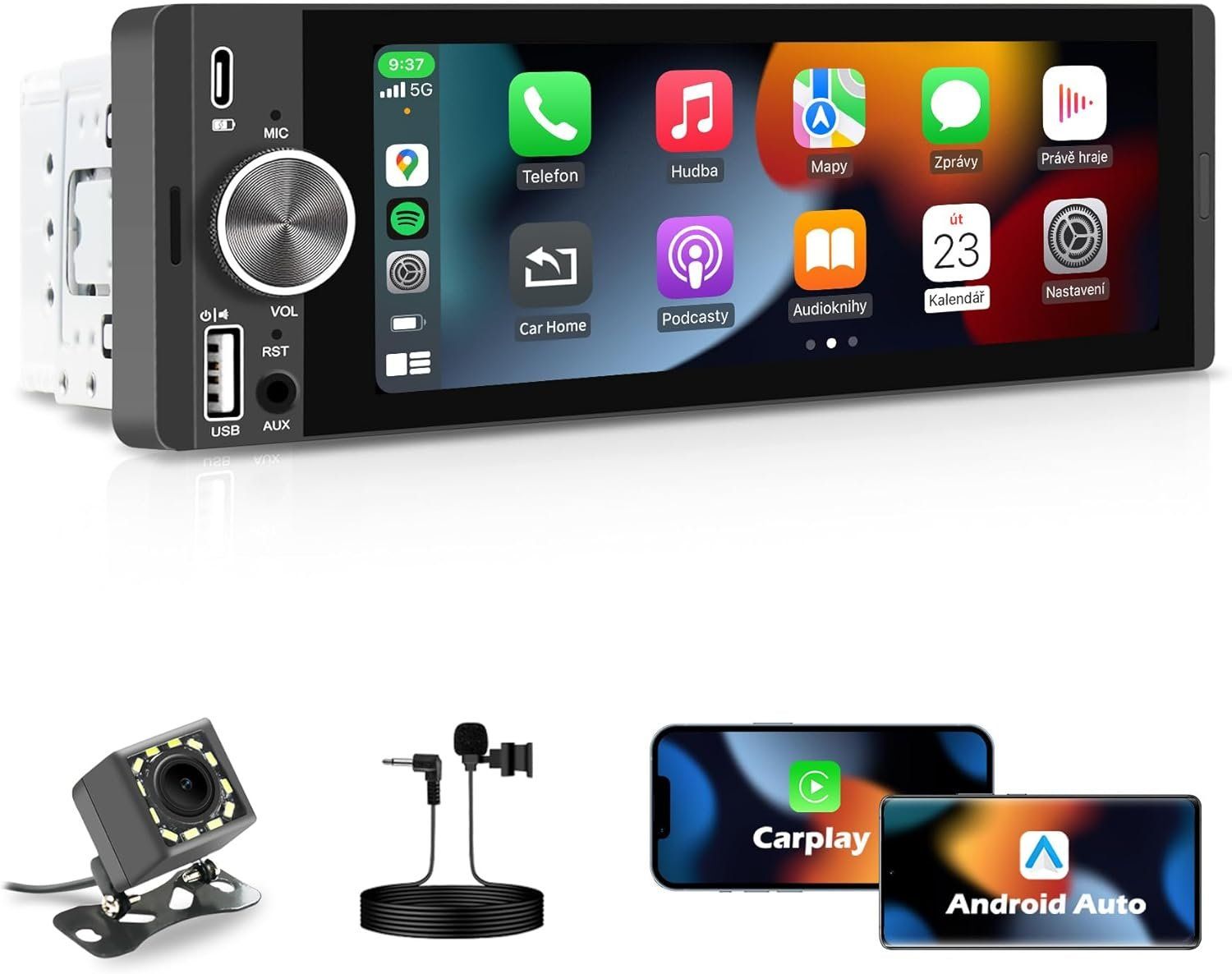 Ecrans: Bildschirm Single-DIN Kabelloses CarPlay Android Auto 6 – Neuf avec emballage d'origine à Hundwil par pak_7zvn