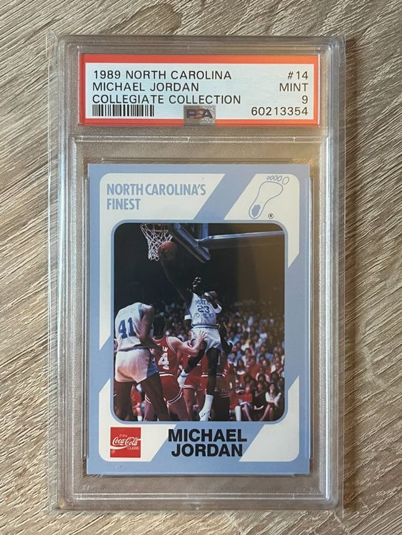 1989 College Coll North Carolina #14 Michael Jordan PSA 9 (Neu und ...