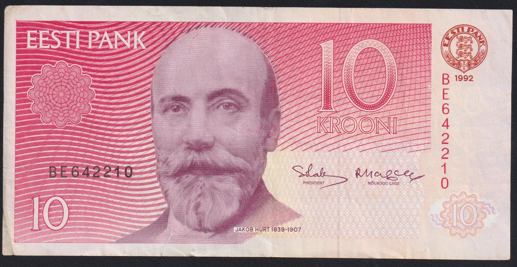 Billets de banque: Estland 10 Krooni 1992 – D'occasion à Brugg AG par banknoten_muesli