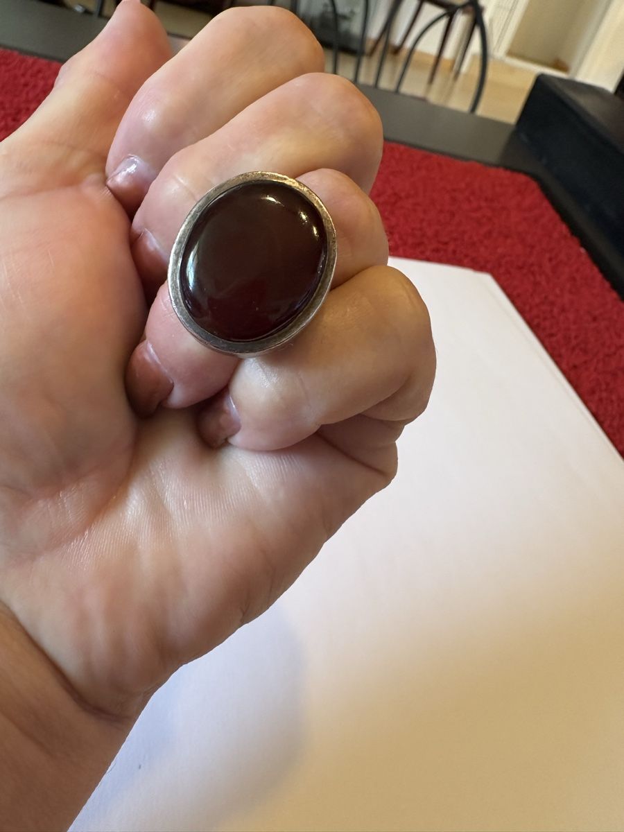 Bagues: 925 carnelian Ring silber  – D'occasion à Murten par Tzaugg