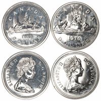 Canada Dollar 1976 & 1977 (Stempelglanz)