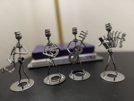 4pcs Decorative Iron Art Craftsmanship  Set of Iron Metal Mu