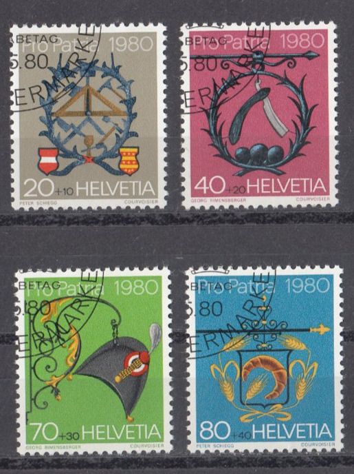 Tutti i francobolli: SBK B186 - B189  mit ET – Usato da Bürglen TG venduto da StampGraf