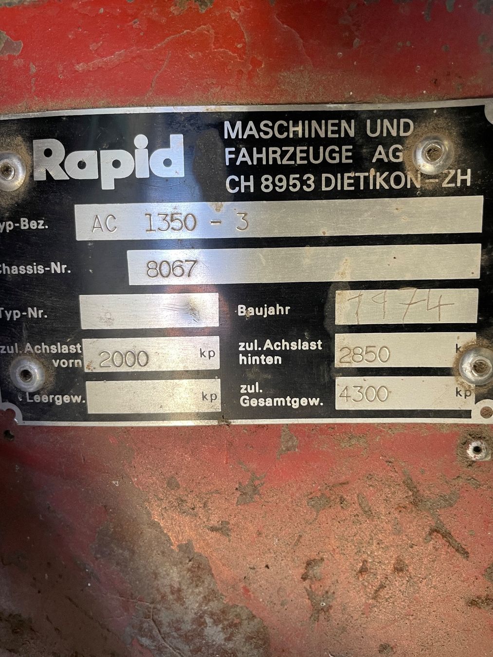 Rapid Trattori: Rapid AC 135-3 mit Ladegerät – Usato da Walkringen venduto da Gafnerreto 5
