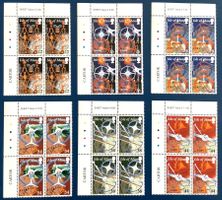 2000  Insel Man GB Britische Uhren Bauer Viererblock Satz **
