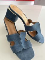 Sandaletten Jeans Grösse 39 Blockabsatz 