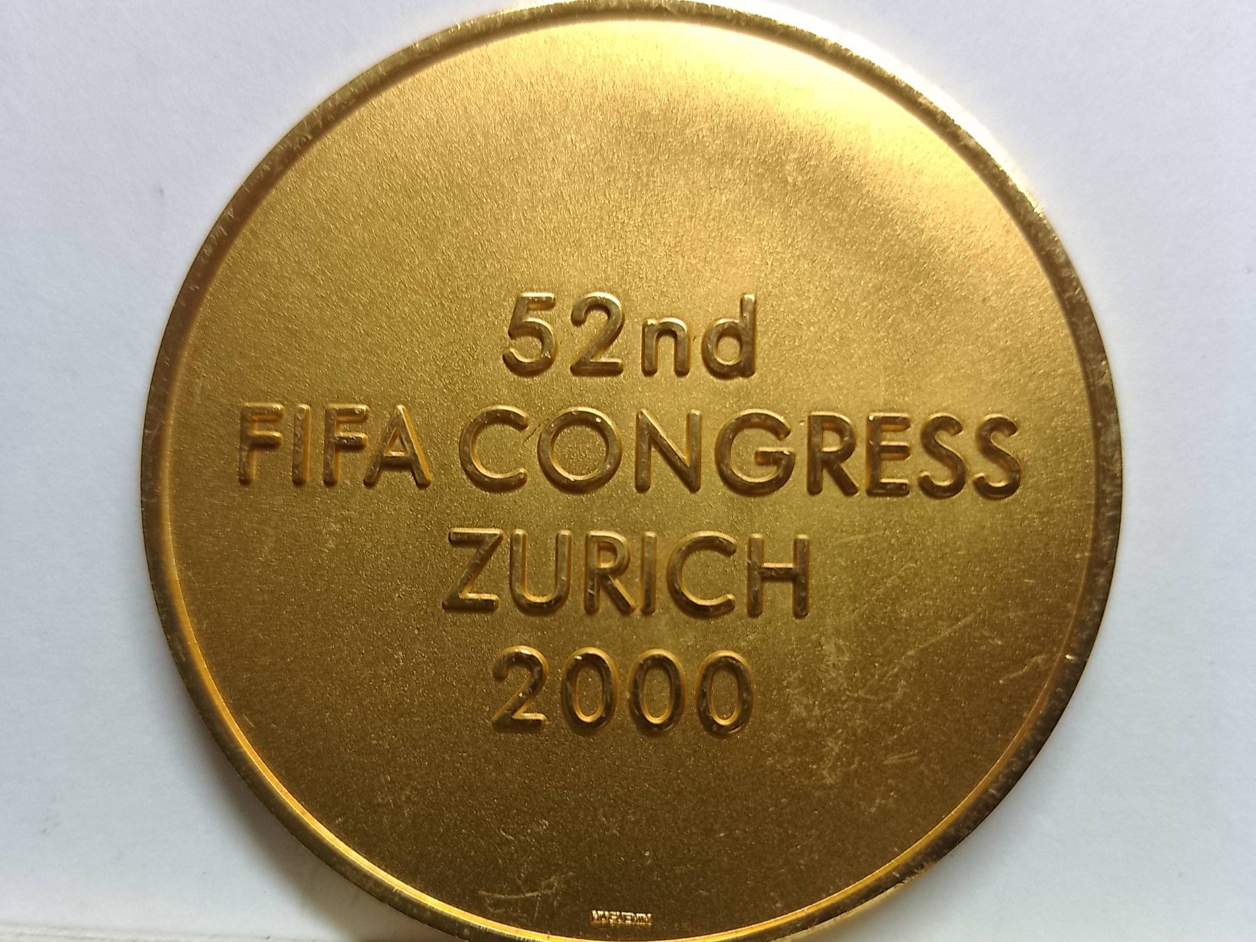 Medaglie: FIFA - "52 congress  Zürich 2000" – Usato da Sorengo venduto da 74in 1