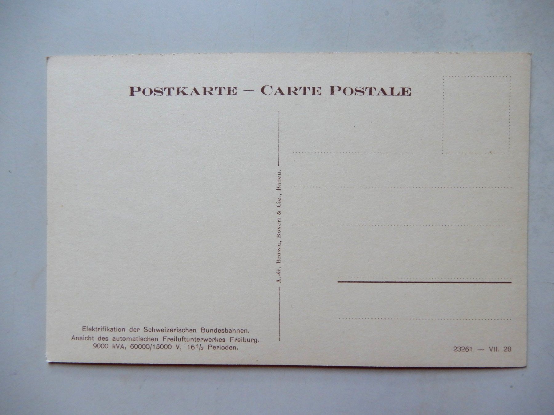 Cartes postales: AK Elektrifikation SBB Freiluftunterwerk Freiburg – D'occasion à Senèdes par Framboise52 1