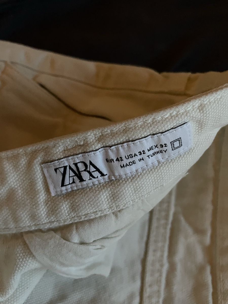 Zara Pantaloni: Hose Baumwolle hellbeige Grösse 42 – Usato da Spreitenbach venduto da dar_26yd 2