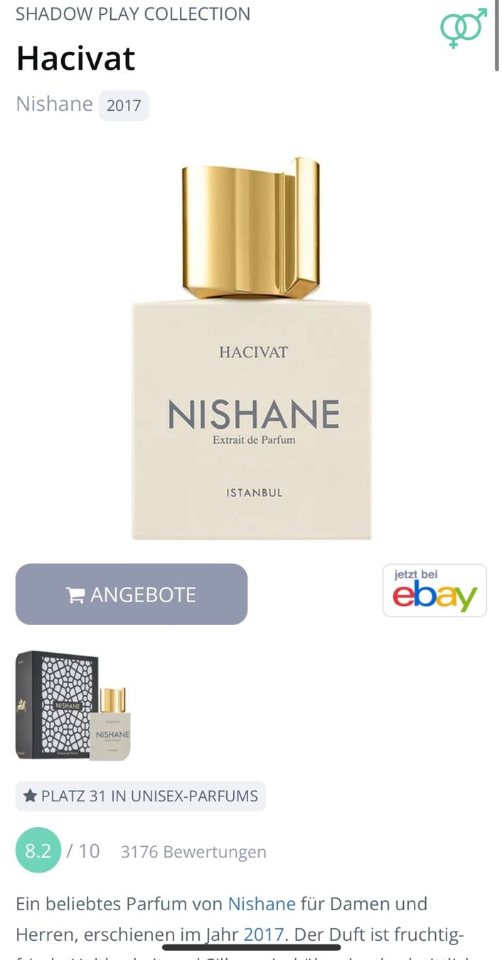 Nishane Profumi & Eau de Toilette: NISHANE Extrait de Parfum HACIVAT Duftprobe 2ML – Usato da Zürich venduto da deruja 4
