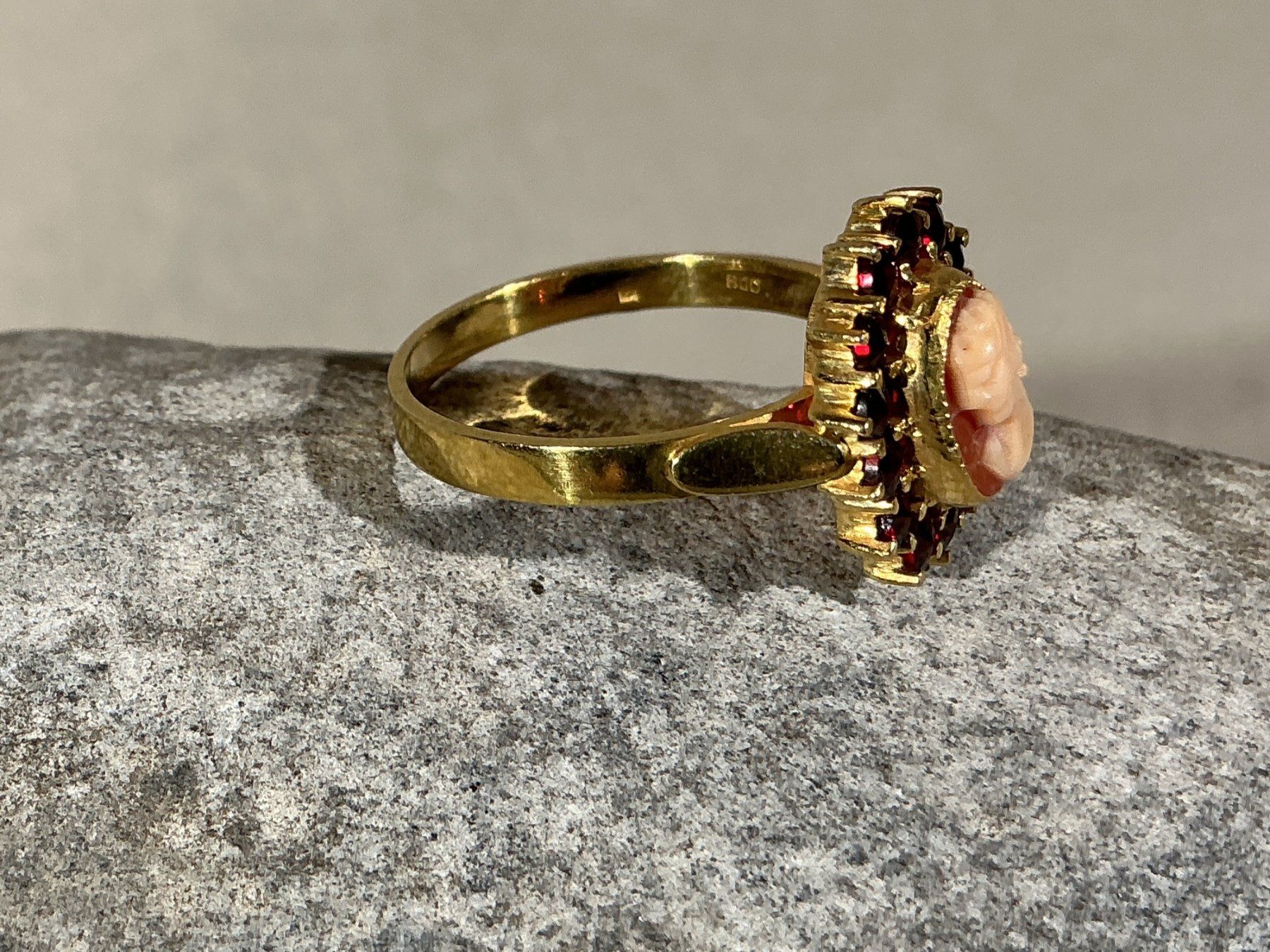 Anelli: BÖHMISCHER GRANATSCHMUCK Ring Cameé Gr. 56 – Nuovo (secondo la descrizione) da Richterswil venduto da Restwert_Richterswil 3