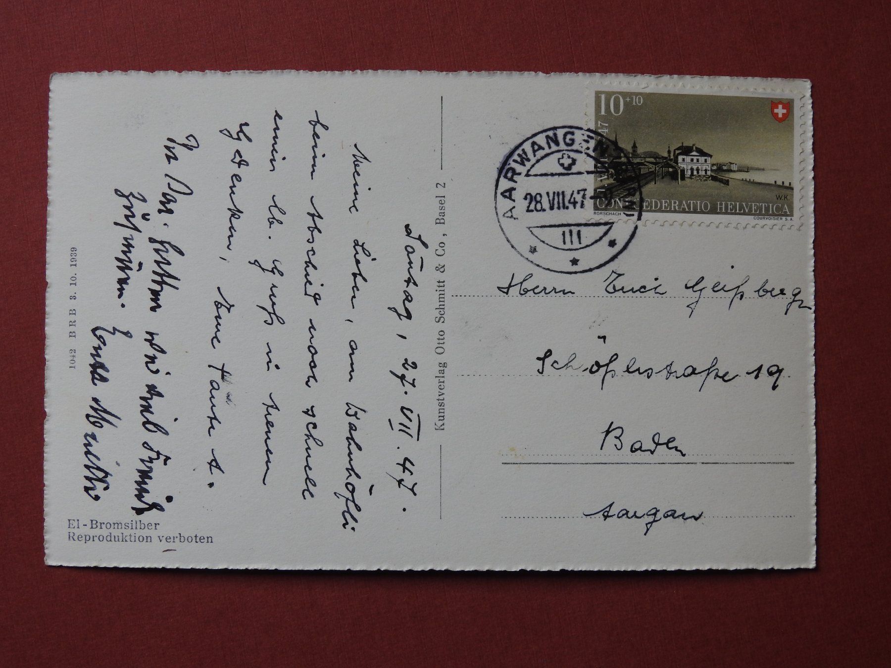 Cartoline postali: Aarwangen - Bahnhof, belebt – Usato da Rain venduto da 999-800-K 1