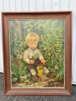 Ölgemälde spielendes Kind Hans Hessen
