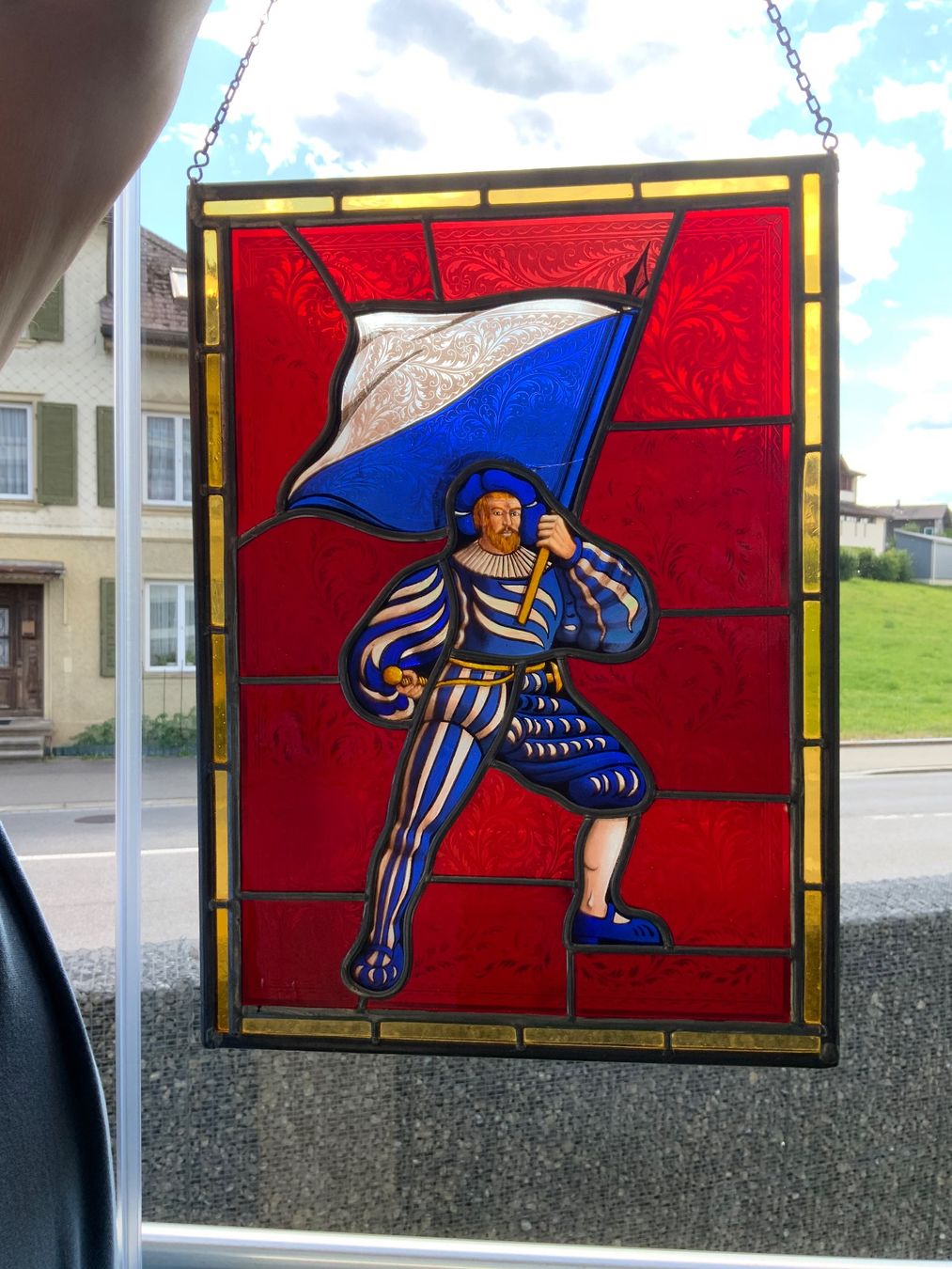 Sonstige Antiquitäten & Kunst: Zunftwappen  Wappen mit Bleifassung – Gebraucht aus Schübelbach von Hecht11. 1