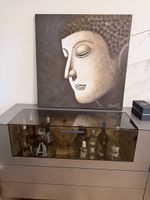 Gemälde Buddha Kopf gemalt sehr guter Zustand
