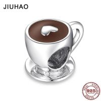 ✅ NEU KAFFEETASSE Anhänger Charm zu Pandora - Silberfarbig