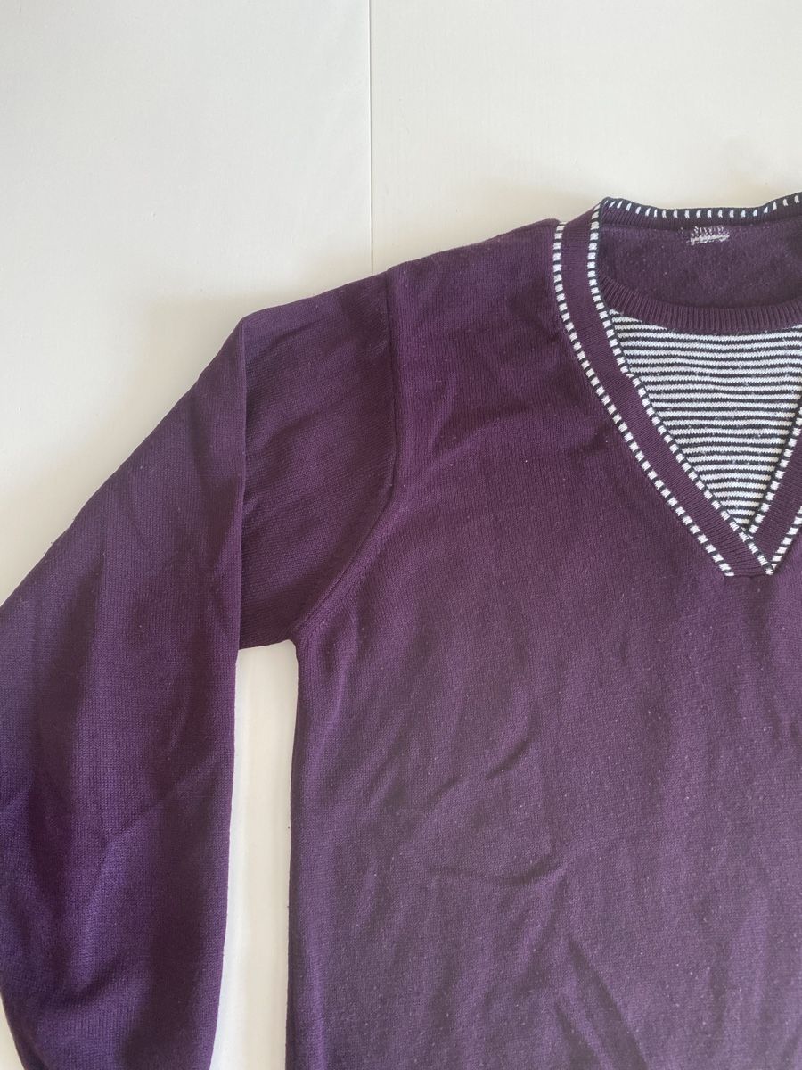 Maglioni & Felpe: Schicker Damenpullover, Gr. S-M Lila, gestreift, Herbst – Usato da lommis venduto da inf_thv8 2