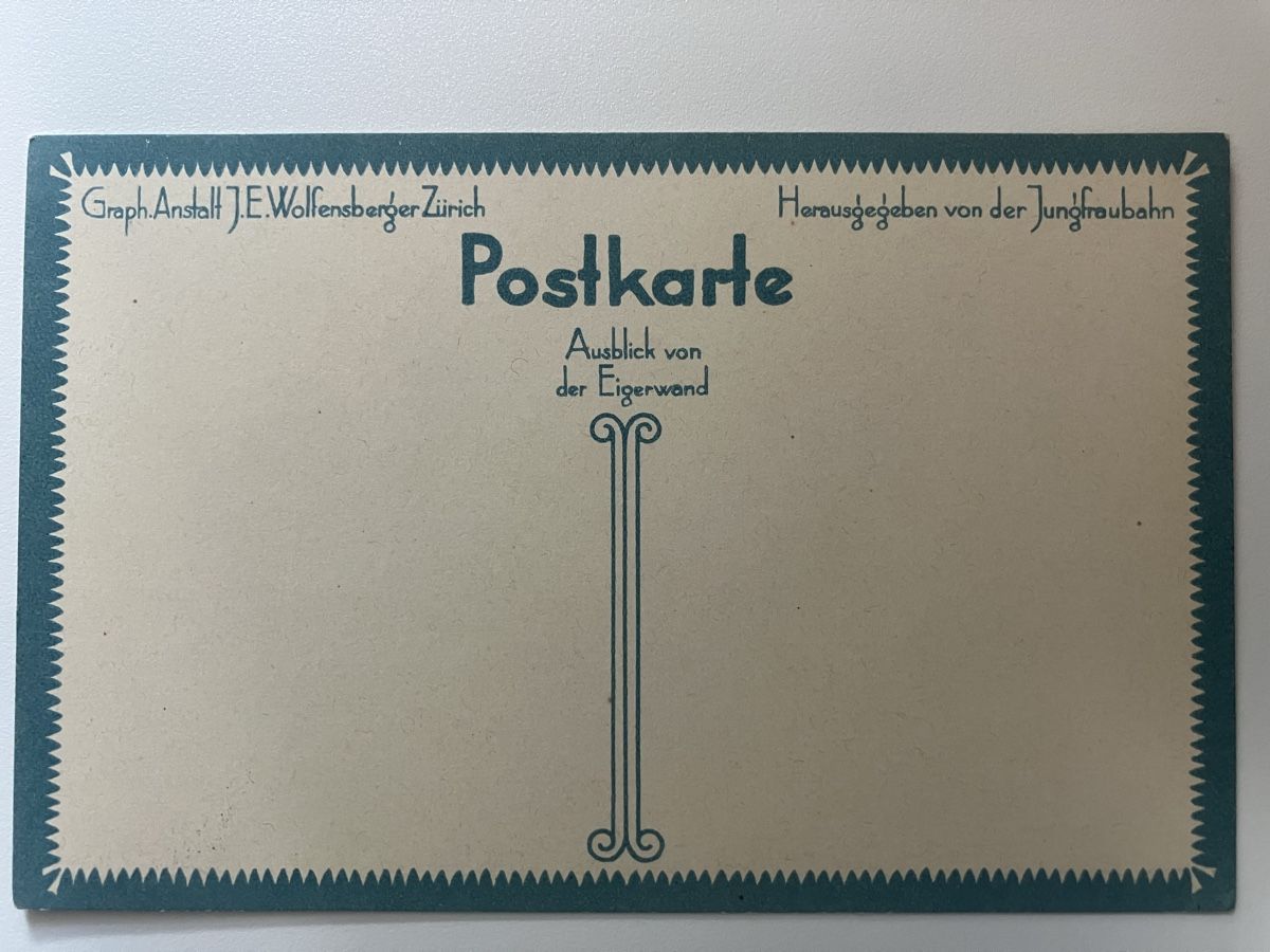 Cartoline postali: AK Jungfraubahn serie 1914 Eigerwand blick – Usato da Zürich venduto da Classic_Collection_Zurich 1