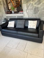 Canapé lit cuir