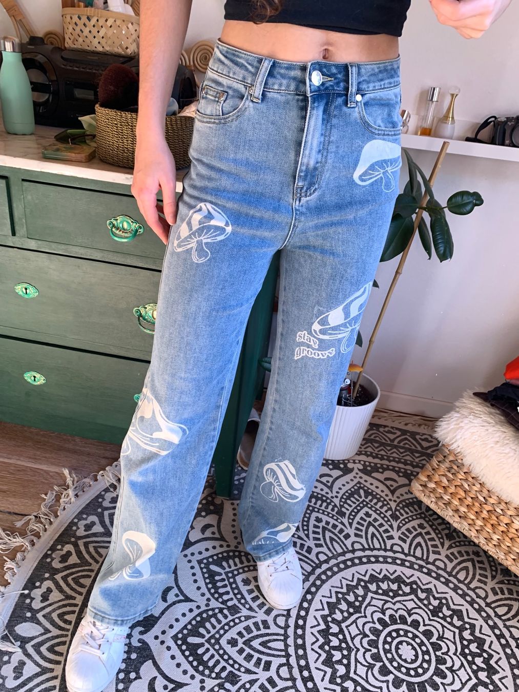 Jeans: Jeans XS avec motifs blanc – Usato da Rochefort venduto da runeii 1